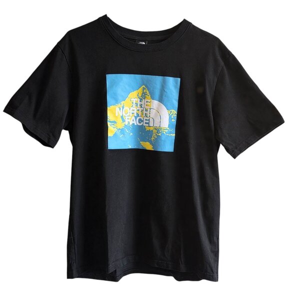 The North Face Boys Box Logo Short-Sleeve T-Shirt Black Size Medium - Picture 1 of 4